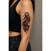 Yılan Ve Gül Geçici Dövme Tattoo
