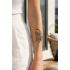 Yılan Ve Güllü Mini Geçici Dövme Tattoo