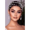 Zirkon Taşlı Gelin/Kına/Nişan/Söz Tasarım Saç Aksesuarı /Taç
