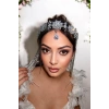 Zirkon Taşlı Gelin/Kına/Nişan/Söz Tasarım Saç Aksesuarı/Taç
