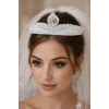 Zirkon Taşlı Gelin/Kına/Nişan/Söz Tasarım Taç