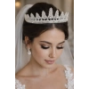 Zirkon Taşlı Gelin/Kına/Nişan/Söz Tasarım Taç