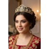 Zirkon Taşlı Gelin/Kına/Nişan/Söz Tasarım Taç