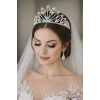 Zirkon Taşlı Gelin/Kına/Nişan/Söz Tasarım Taç