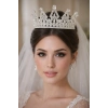 Zirkon Taşlı Gelin/Kına/Nişan/Söz Tasarım Taç