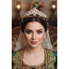 Zirkon Taşlı Gelin/Kına/Nişan/Söz Tasarım Taç