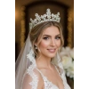 Zirkon Taşlı Gelin/Kına/Nişan/Söz Tasarım Taç