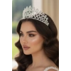 Zirkon Taşlı Gelin/Kına/Nişan/Söz Tasarım Taç
