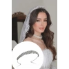 Zirkon Taşlı Gelin/Kına/Nişan/Söz Tasarım Taç