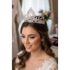 Zirkon Taşlı Gelin/Kına/Nişan/Söz Tasarım Taç
