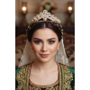 Zirkon Taşlı Gelin/Kına/Nişan/Söz Tasarım Taç