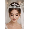 Zirkon Taşlı Gelin/Kına/Nişan/Söz Tasarım Taç