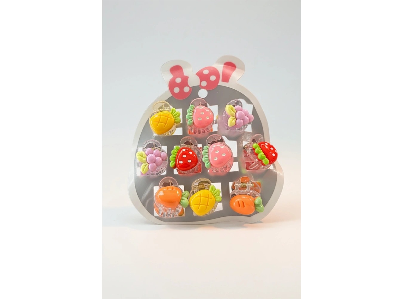 10lu Karışık Figürlü Mini Mandal Toka Set