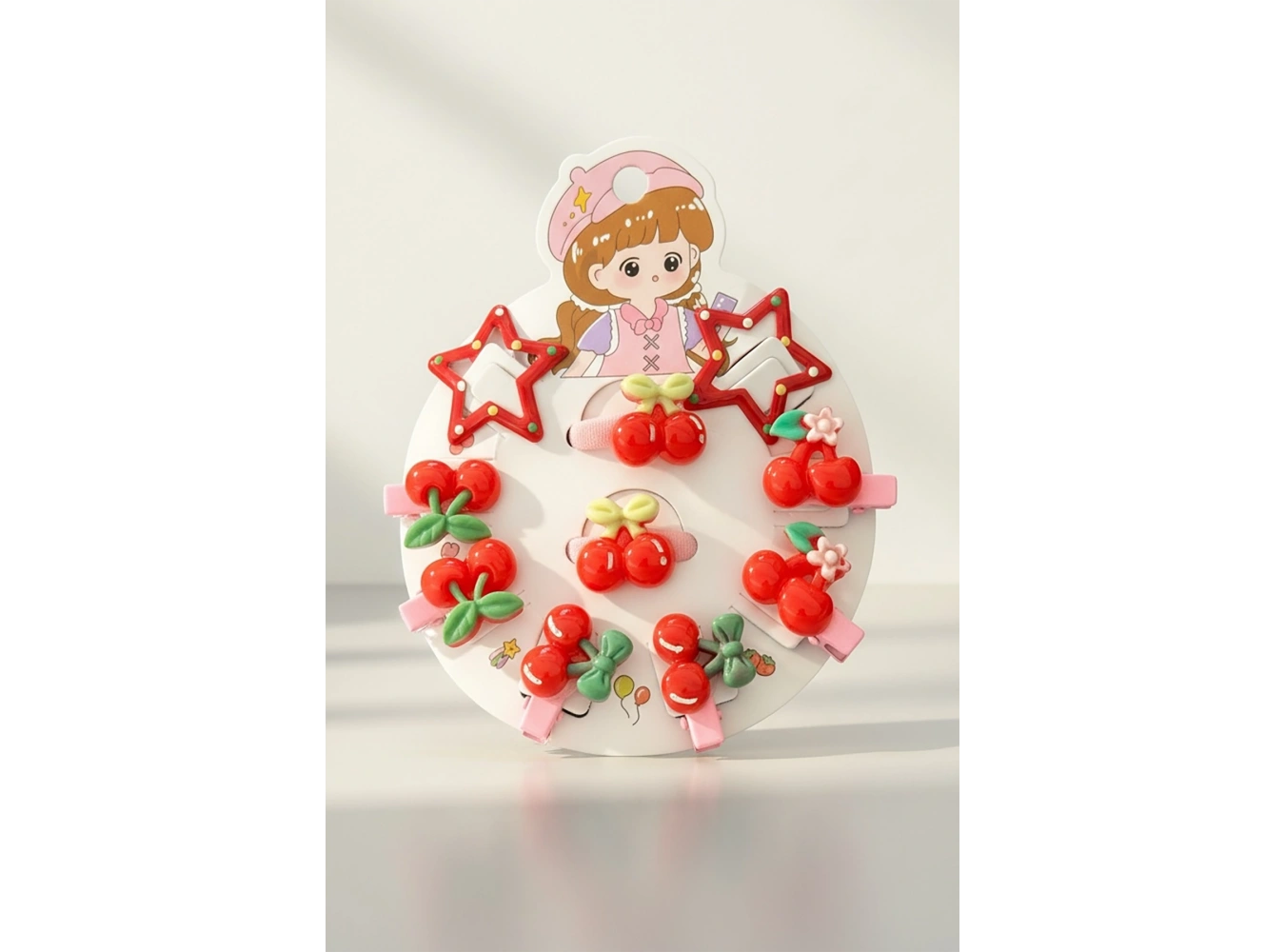 10lu Karışık Figürlü Mini Toka Set