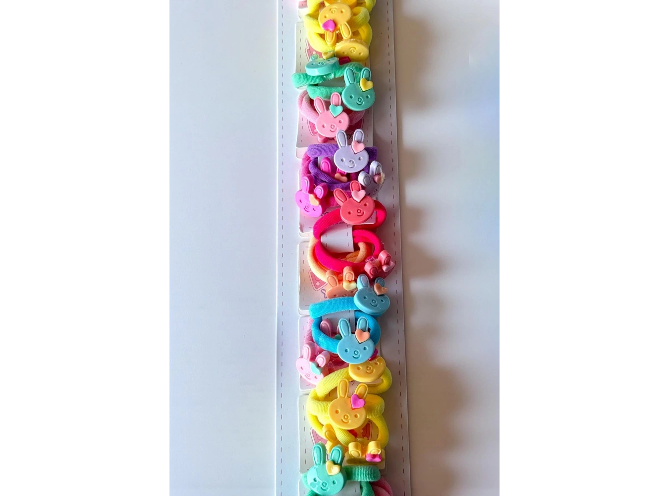 10lu Karışık Renk Tavşan Figürlü Lastik Toka Set