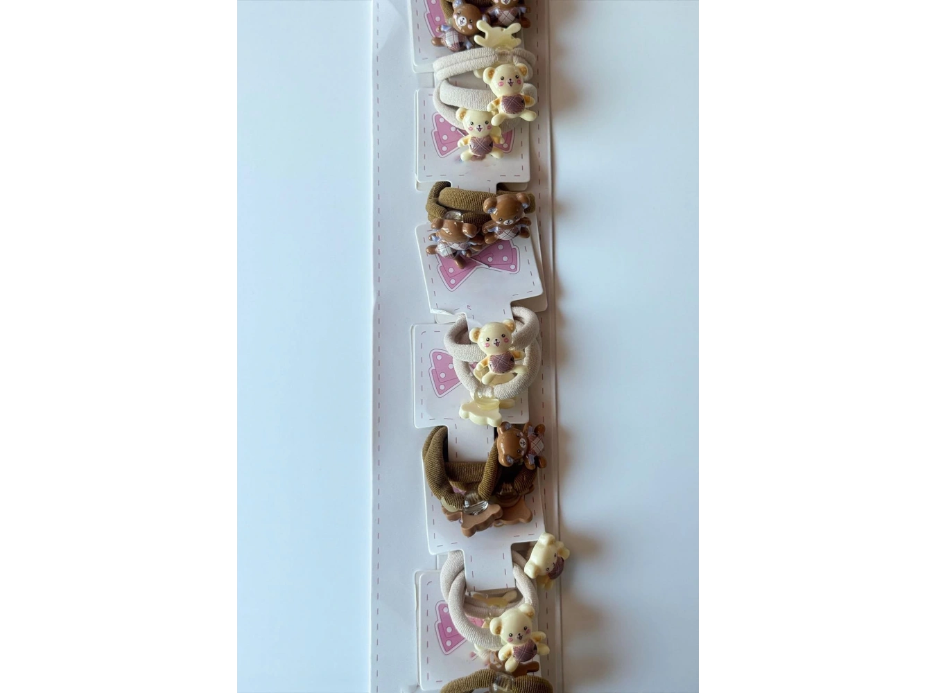 10lu Karışık Renk Ayıcık Figürlü Lastik Toka Set