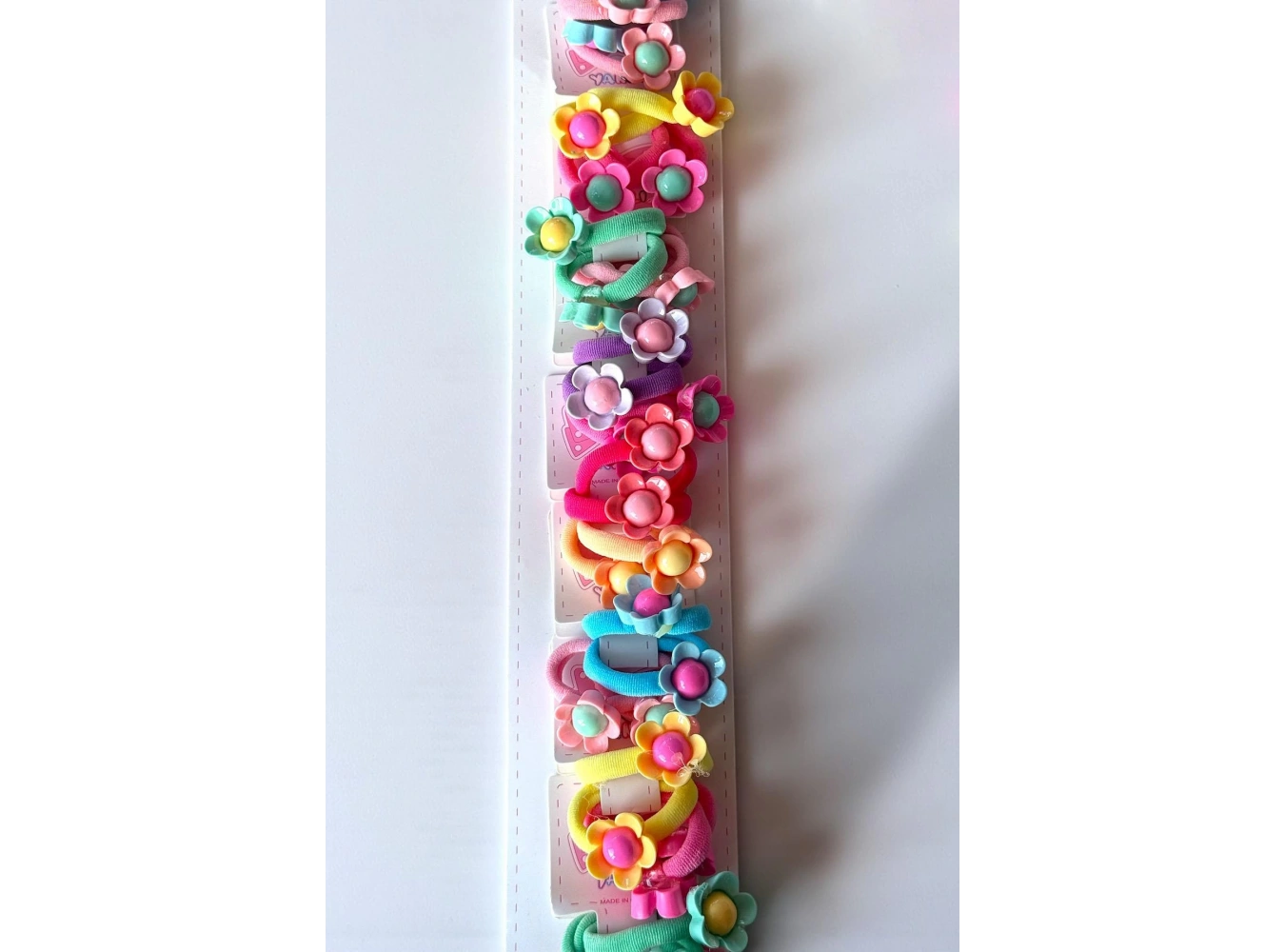 10lu Karışık Renk Çiçek Figürlü Lastik Toka Set