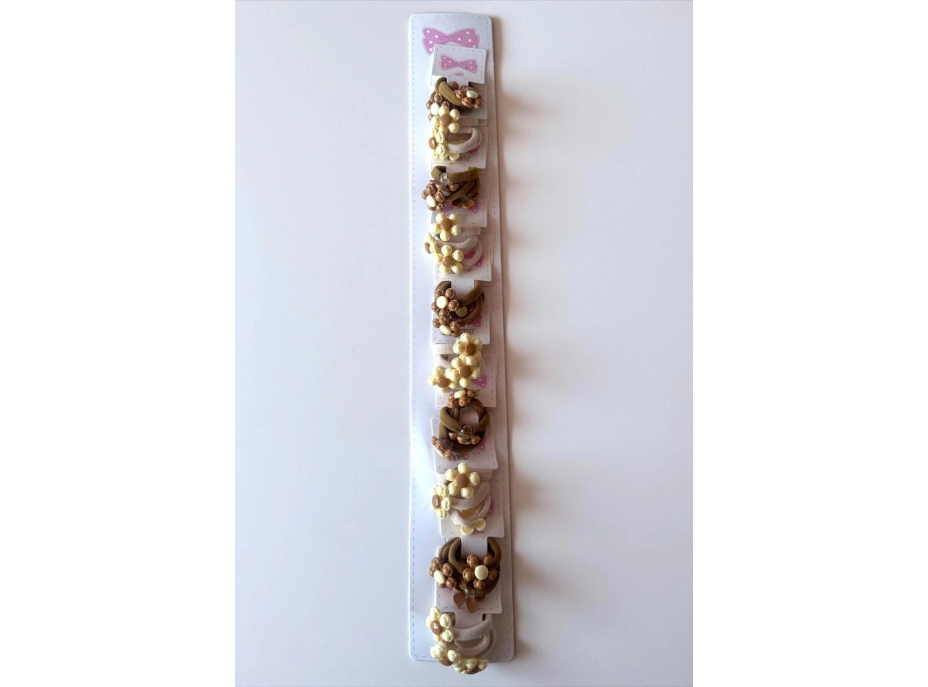 10lu Karışık Renk Çiçek Figürlü Lastik Toka Set