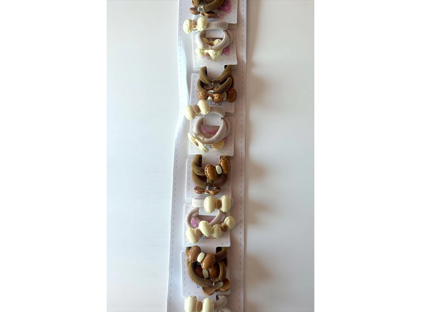 10lu Karışık Renk Fiyonk Figürlü Lastik Toka Set