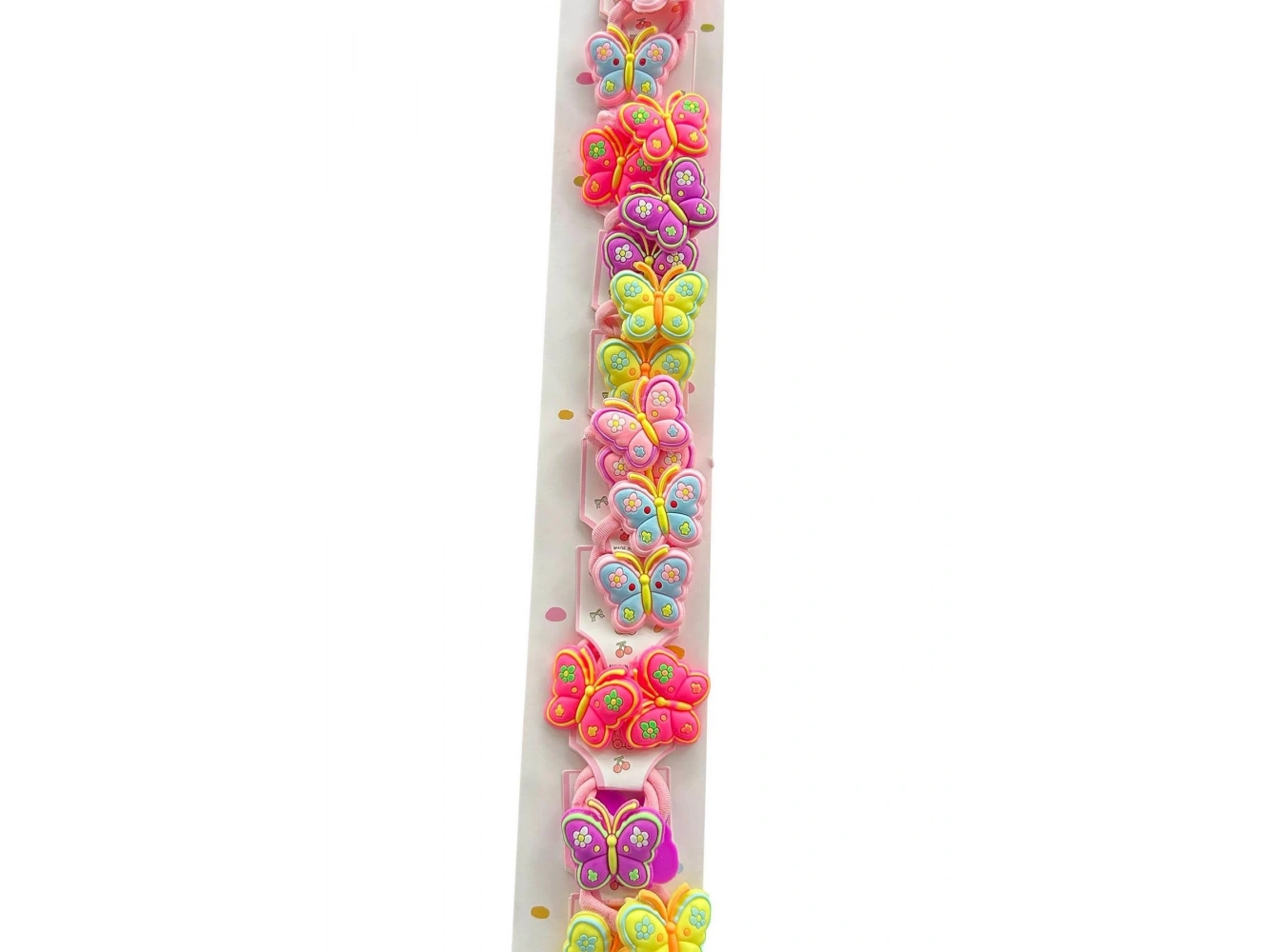 10lu Karışık Renk Kelebek Figürlü Çocuk Lastik Toka Set