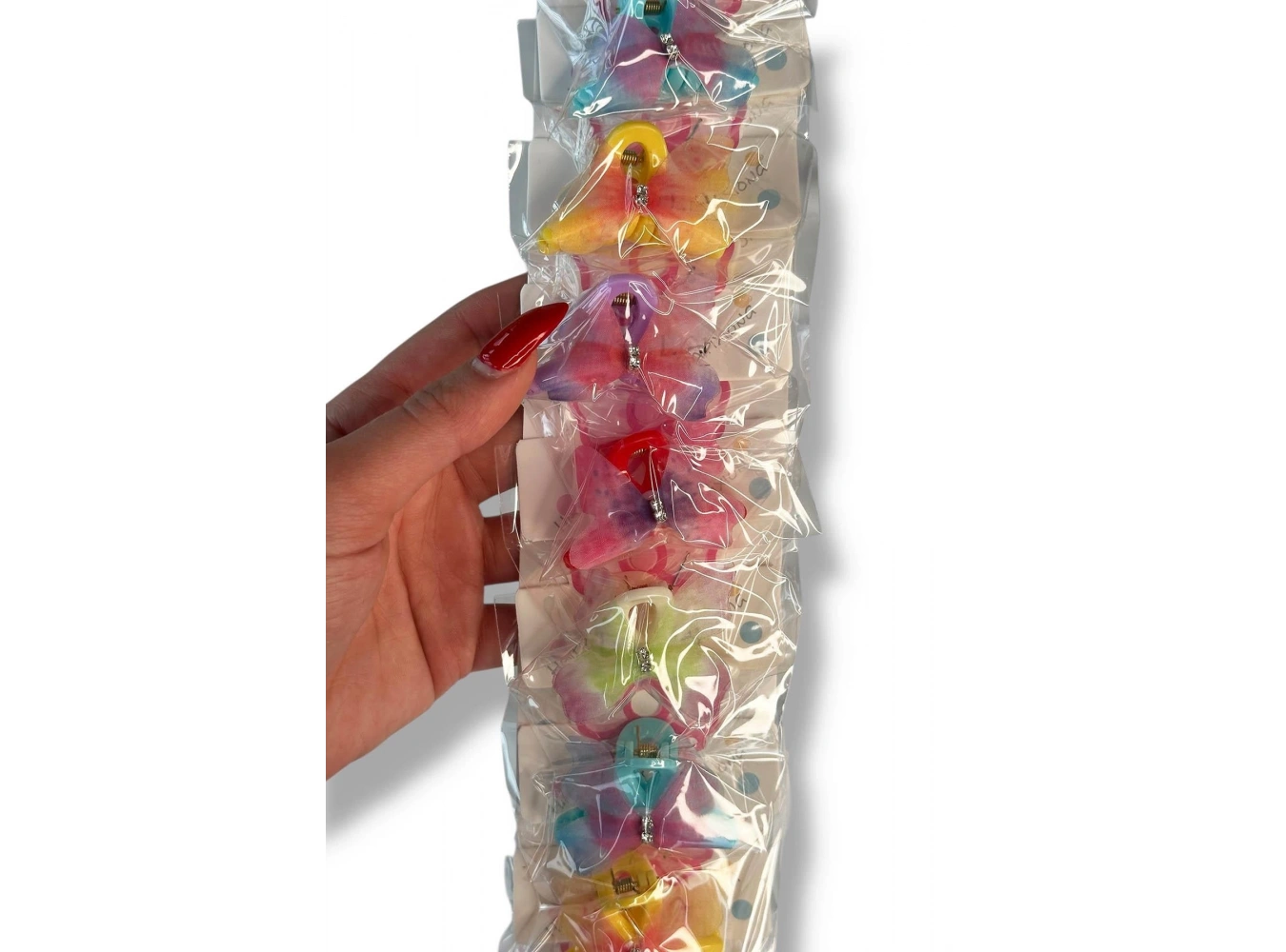 10lu Karışık Renk Kelebek Figürlü Çocuk Mini Mandal Toka Set