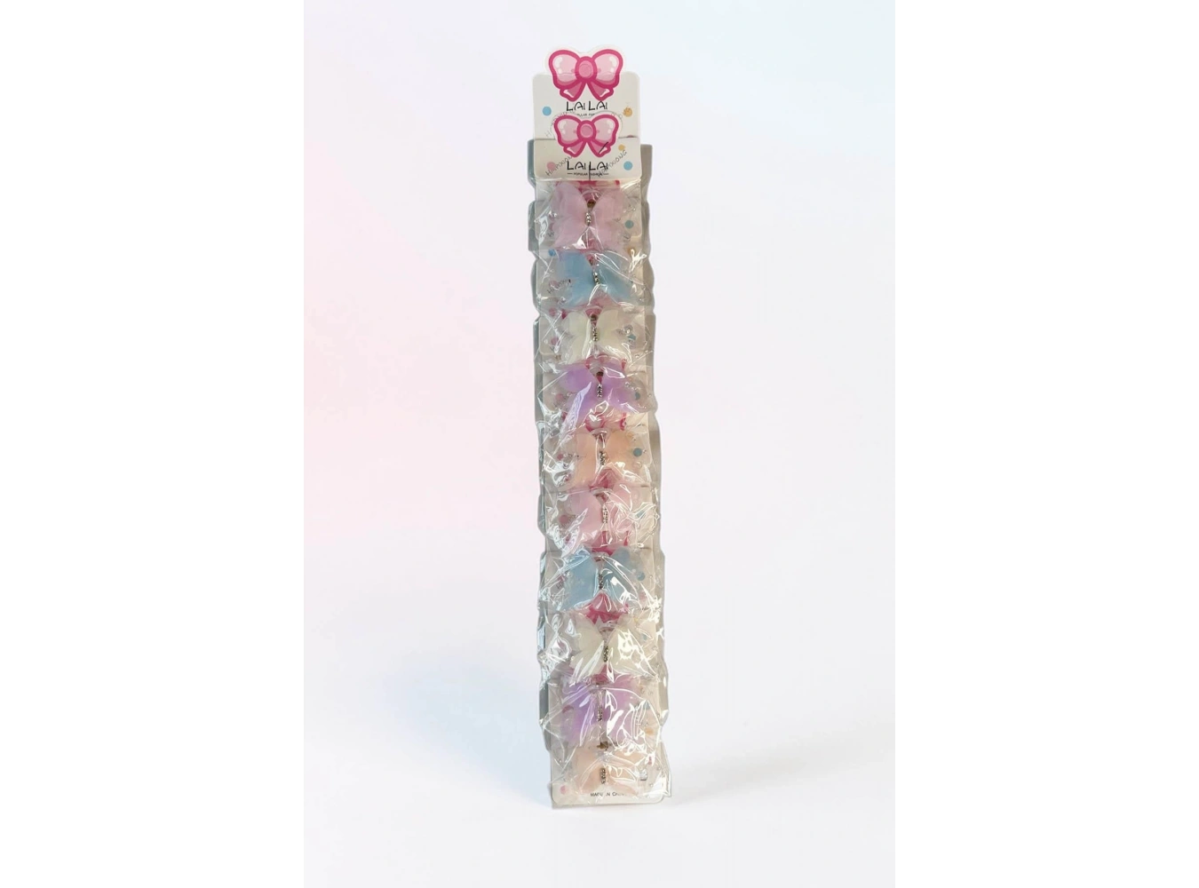 10lu Karışık Renk Kelebek Figürlü Mini Mandal Toka Set