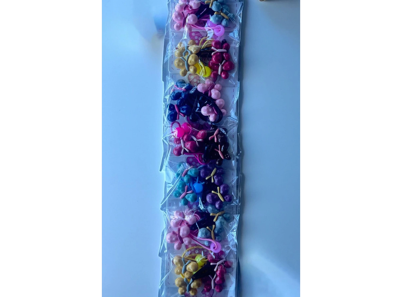 10lu Karışık Renk Kelebek Figürlü Yan Toka Set