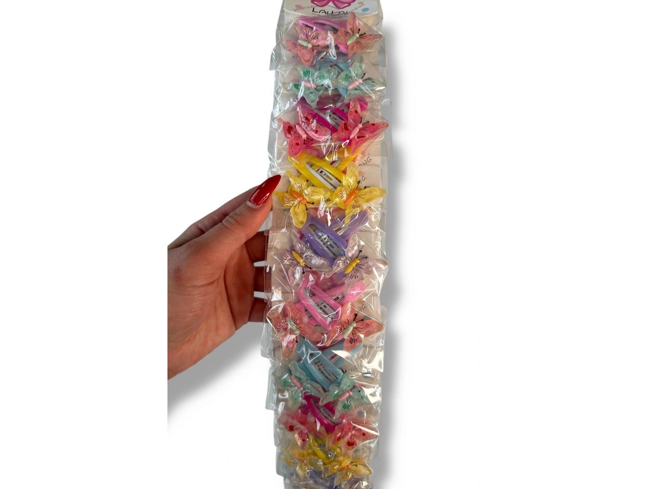 10lu Karışık Renk Kelebek Figürlü Yan Toka Set