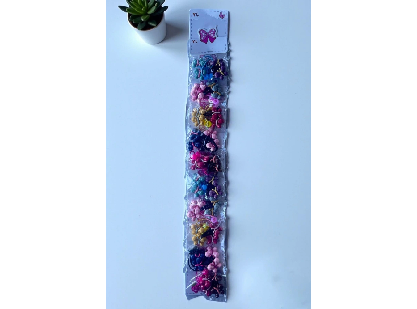 10lu Karışık Renk Kelebek Figürlü Yan Toka Set