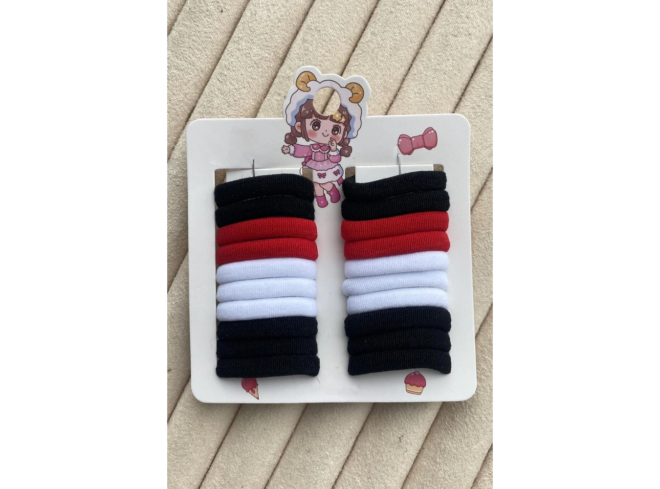 10lu Karışık Renk Lastik Toka Set