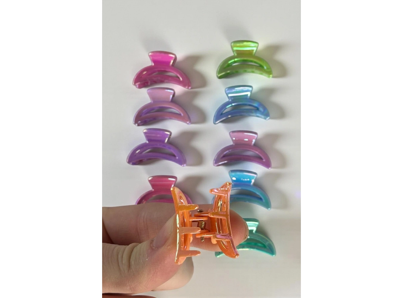 10lu Karışık Renk Mini Mandal Toka Set