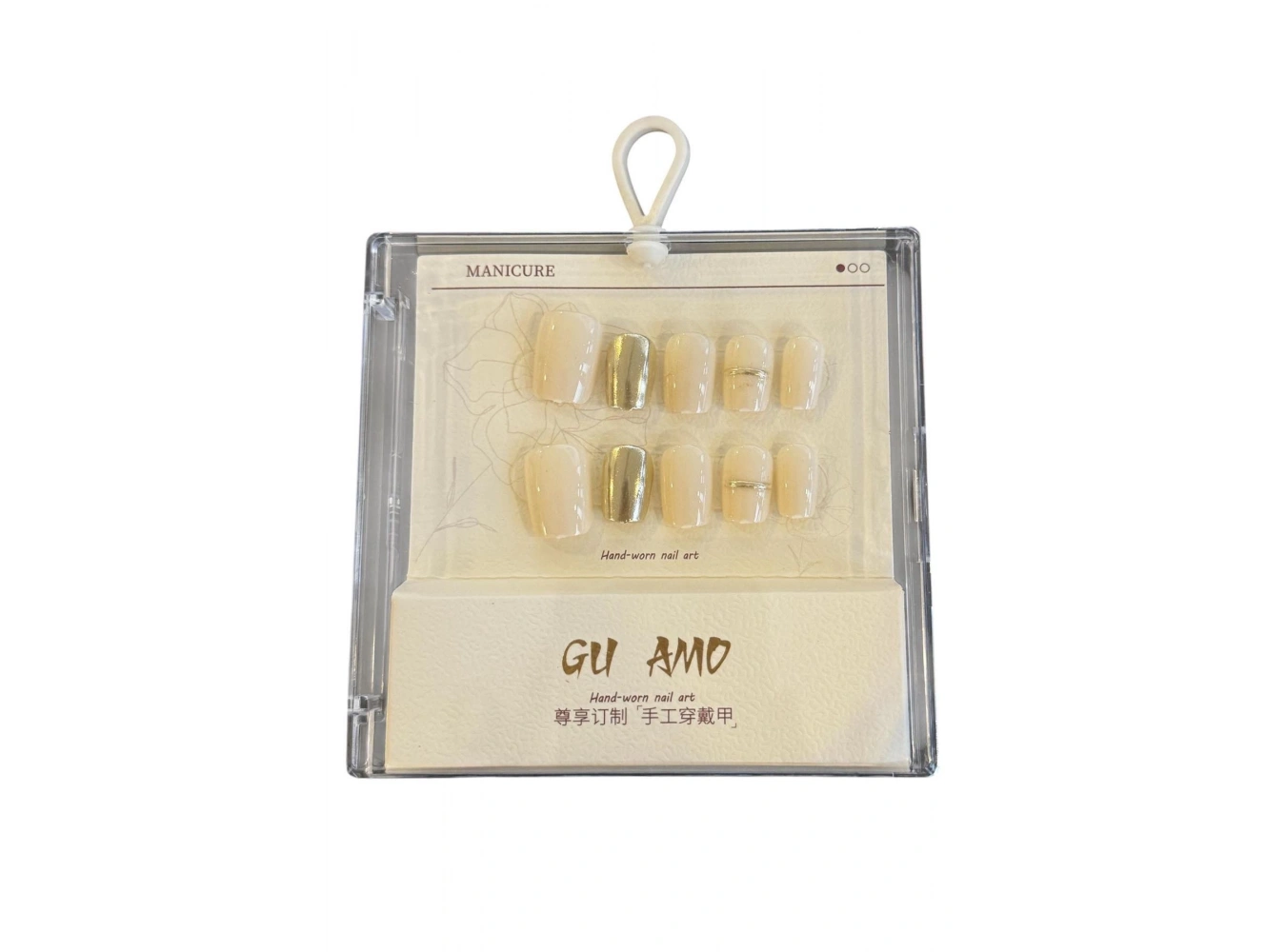 10lu Karışık Renk Takma Tırnak Set (Yapıştırıcılı)