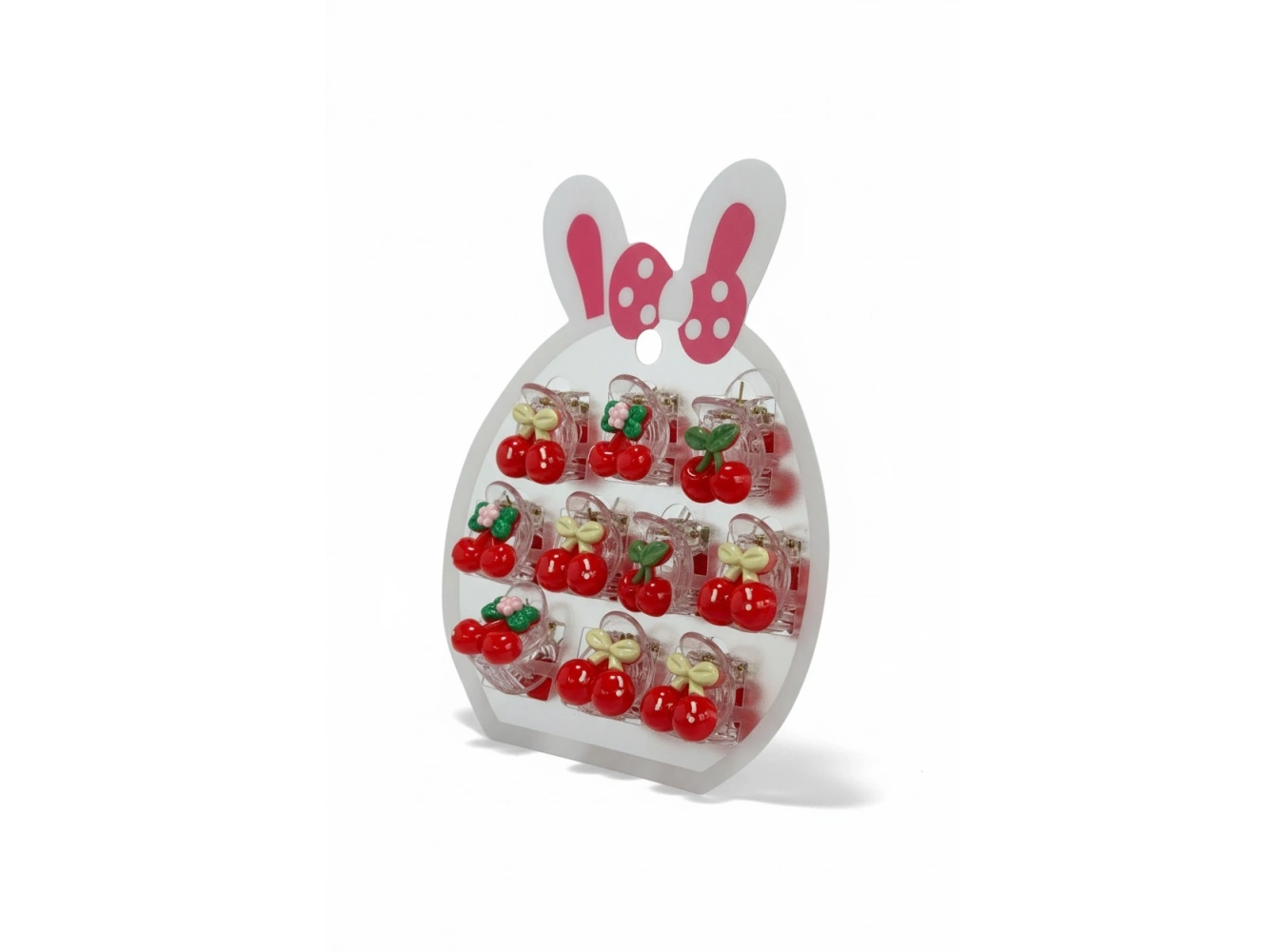 10lu Kiraz Figürlü Mandal Toka Set