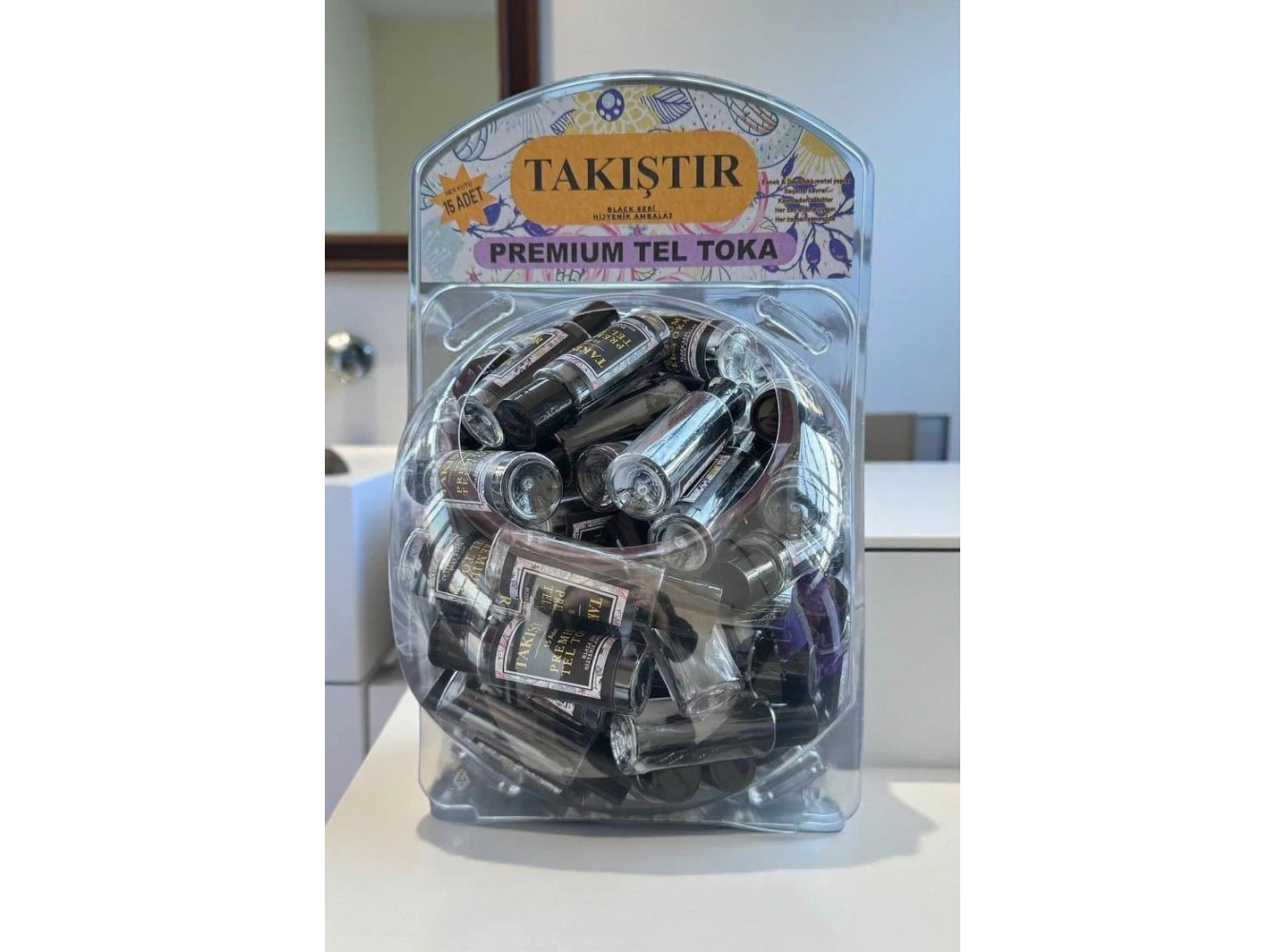 100lü Siyah Renk Kutulu Tel Toka Set