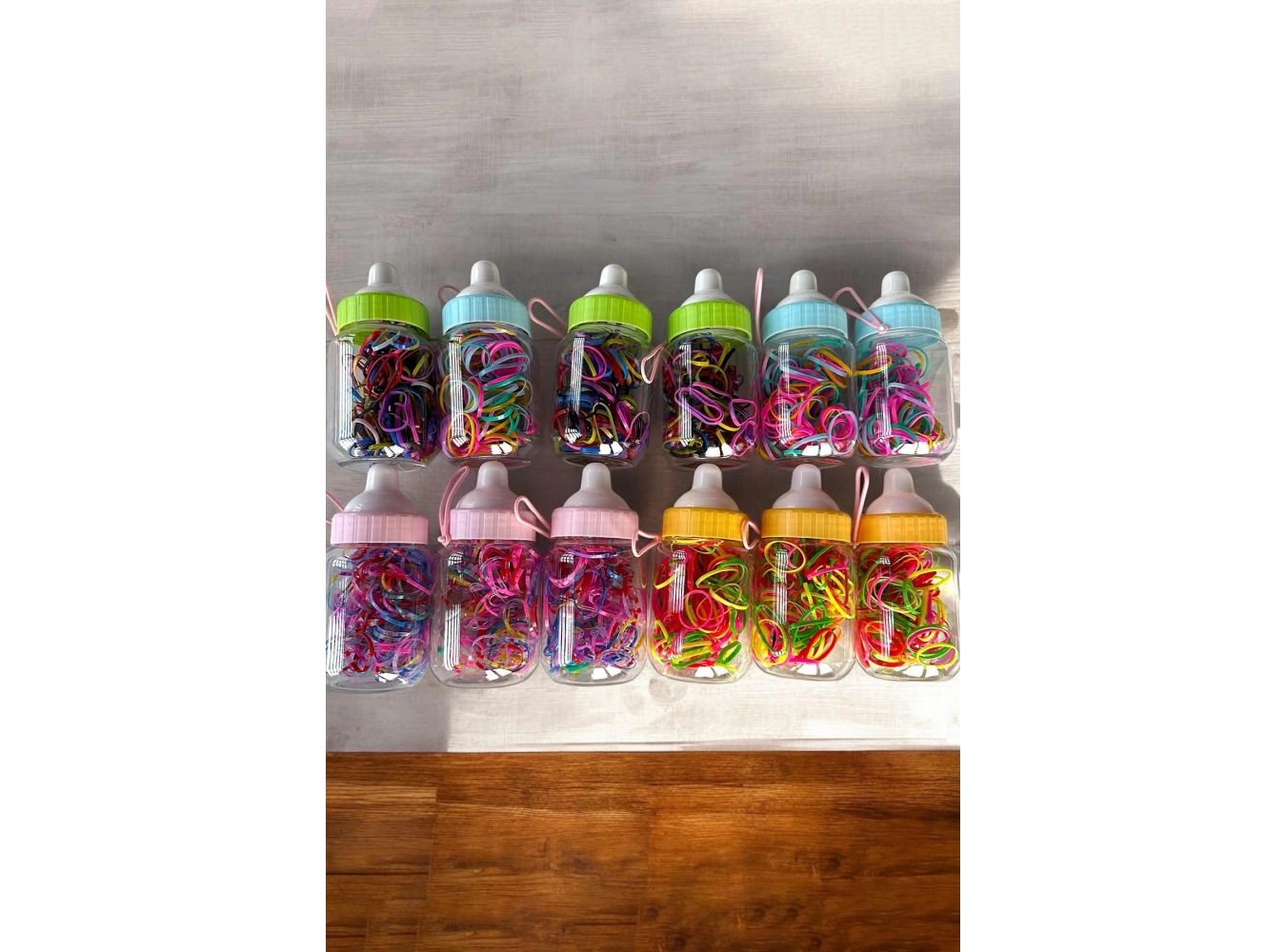 12li Biberon Figürlü Perma Lastik Toka