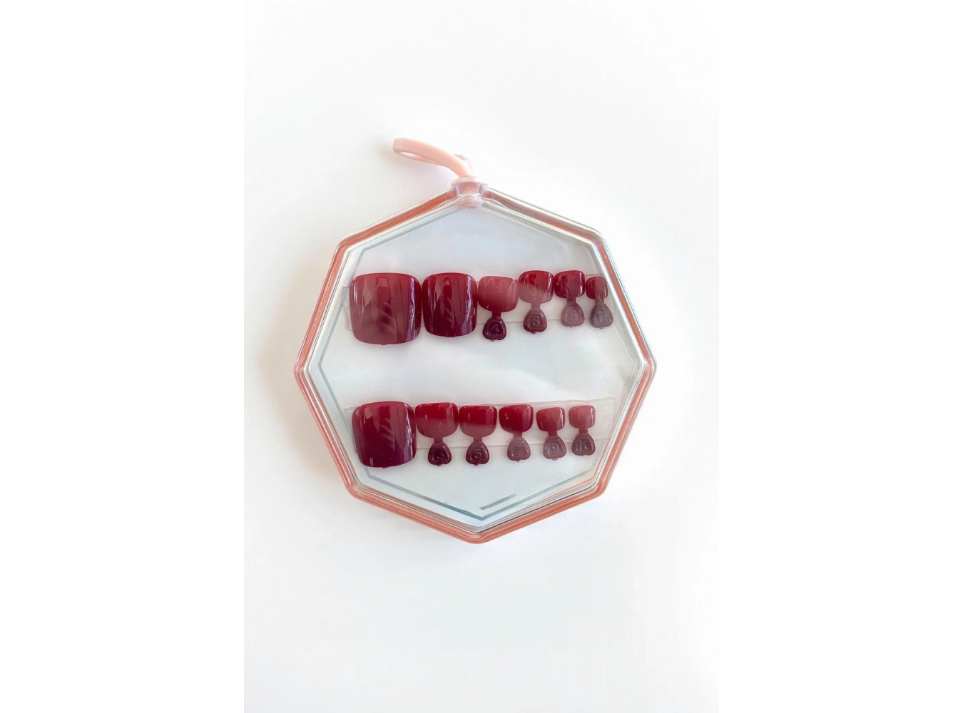 12li Bordo Renk Ayak Takma Tırnak