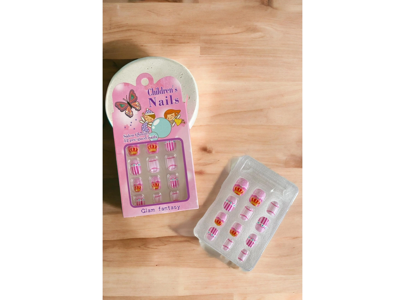 12li Karışık Figürlü Çocuk Takma Tırnak