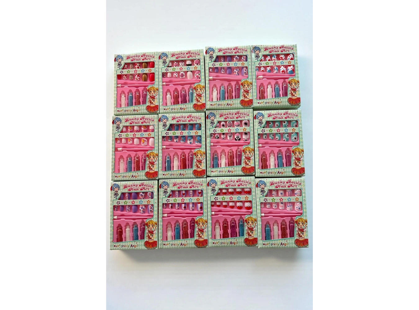 12li Karışık Figürlü Çocuk Tırnak Set