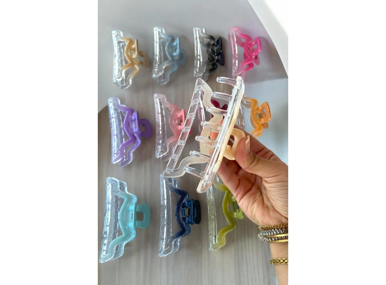 12li Karışık Mat Renk Mandal Toka