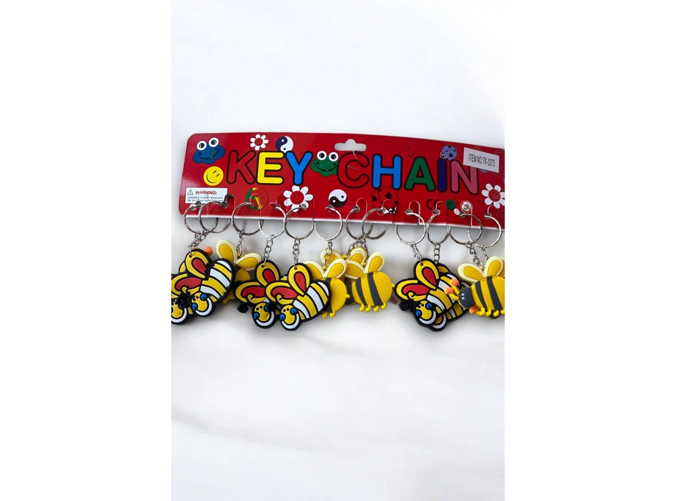 12li Karışık Renk Arı Figürlü Anahtarlık Set