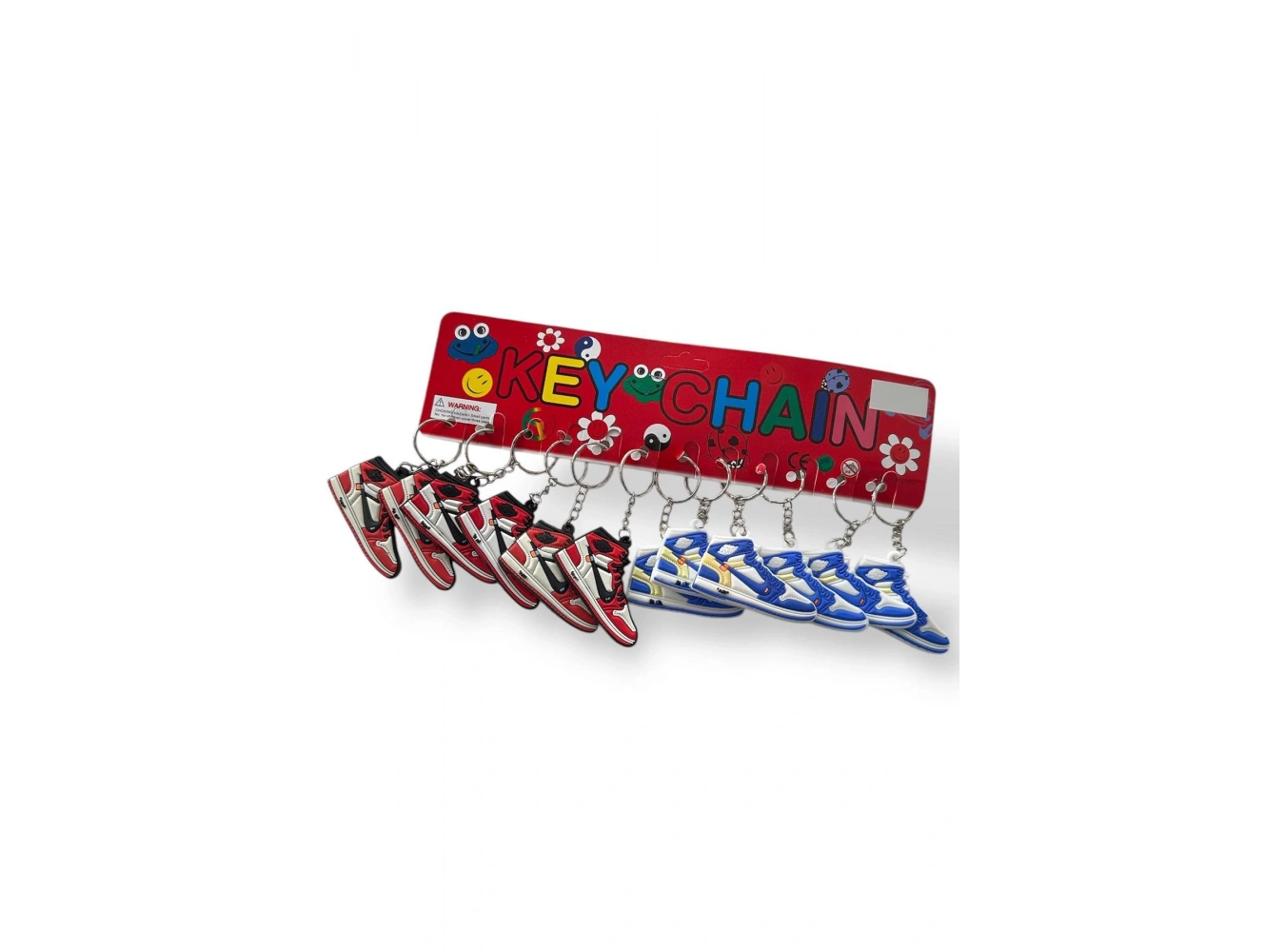 12li Karışık Renk Ayakkabı Figürlü Anahtarlık Set