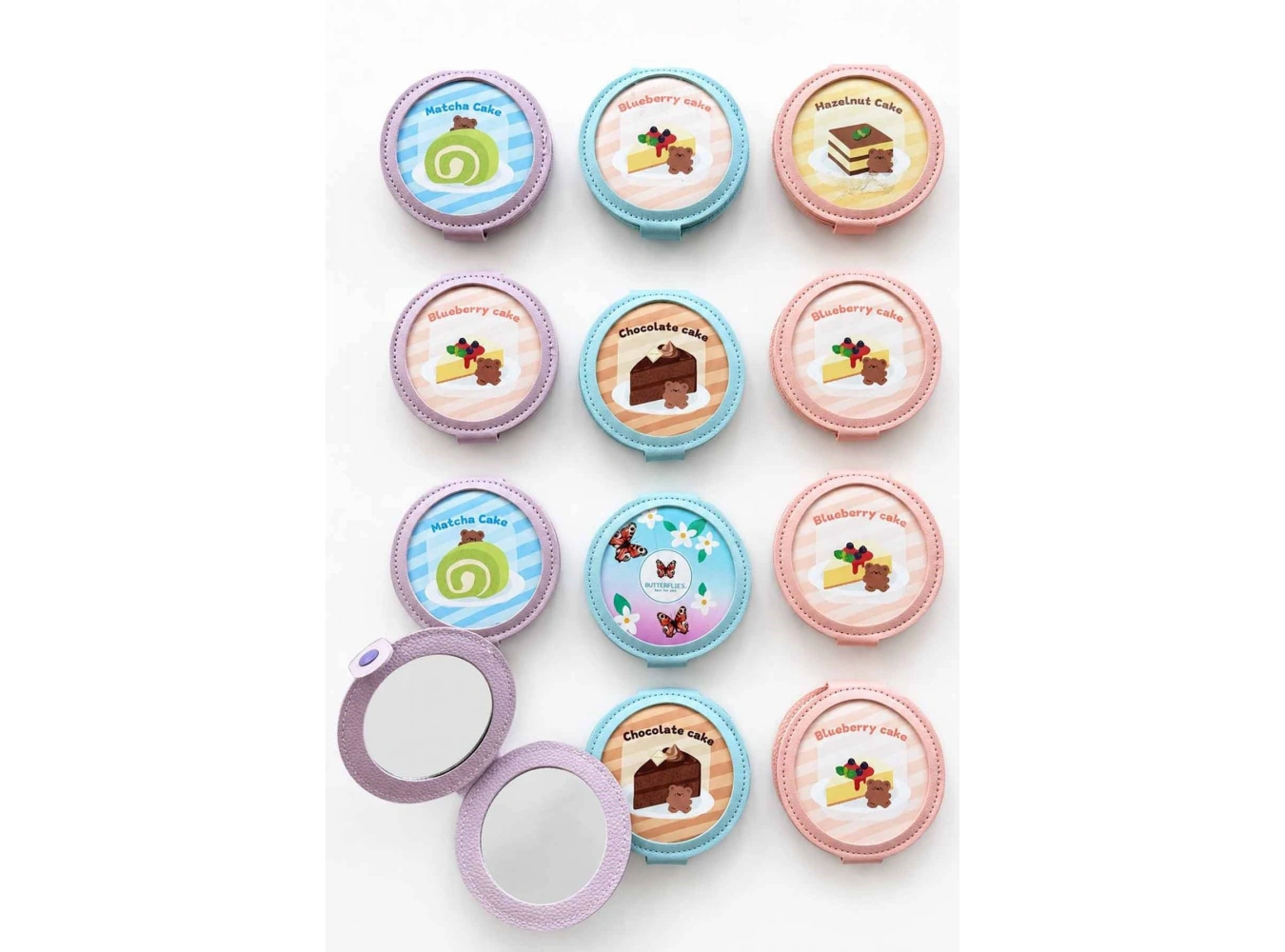 12li Karışık Renk Ayna Set