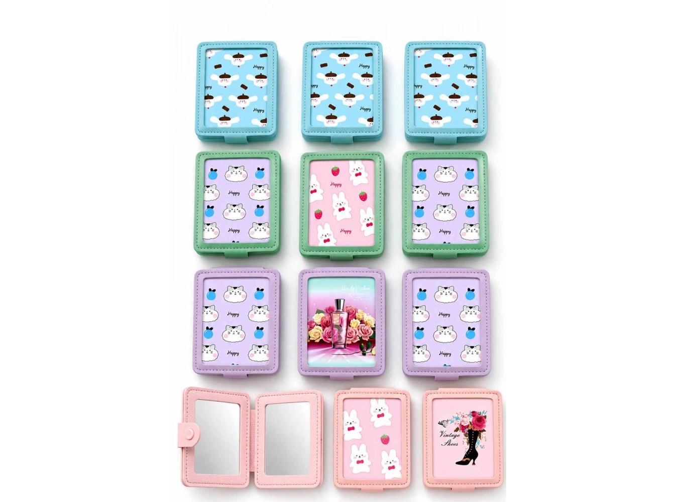 12li Karışık Renk Ayna Set
