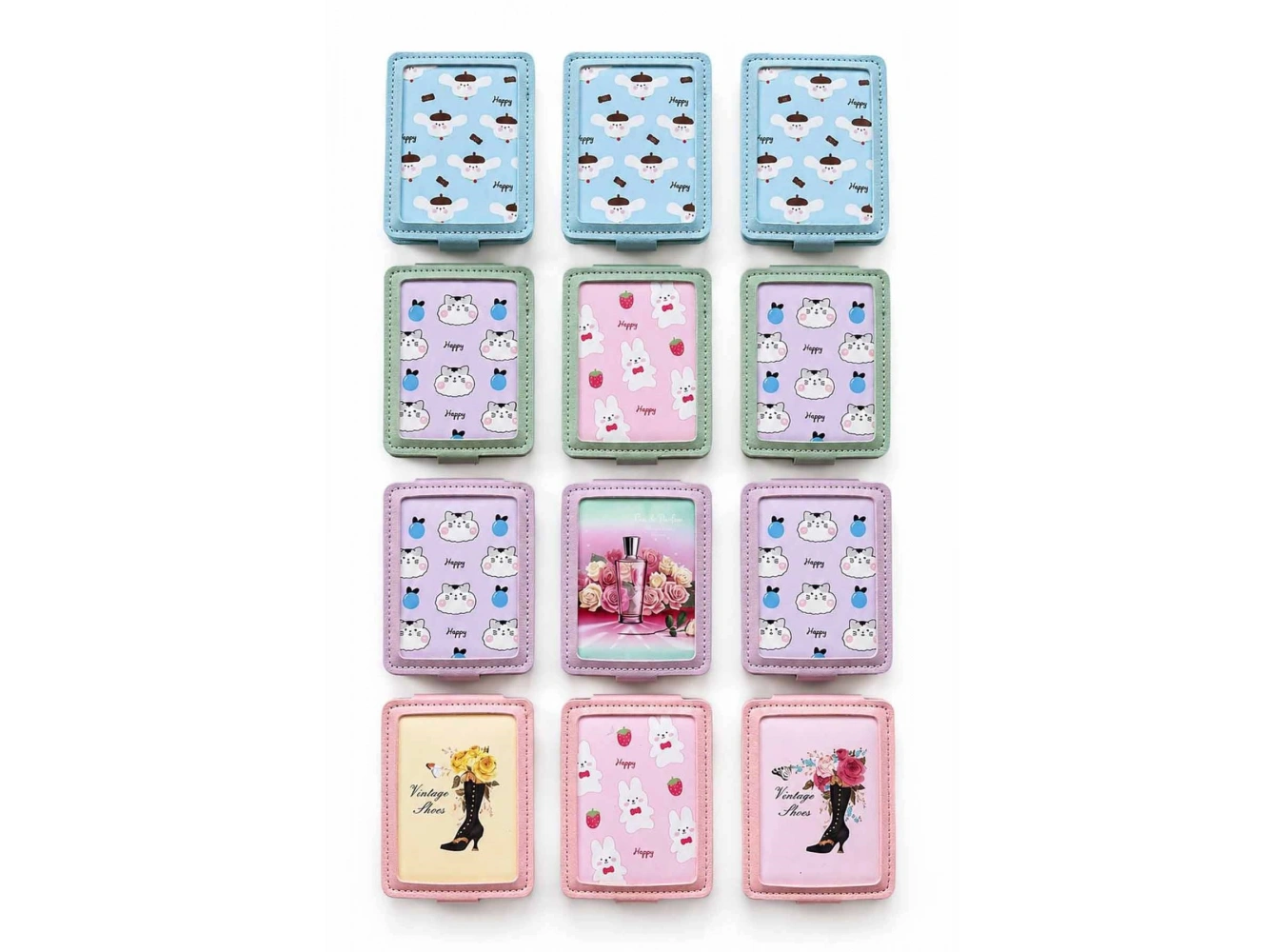 12li Karışık Renk Ayna Set