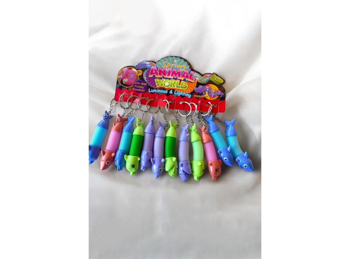 12li Karışık Renk Balık Figürlü Anahtarlık Set