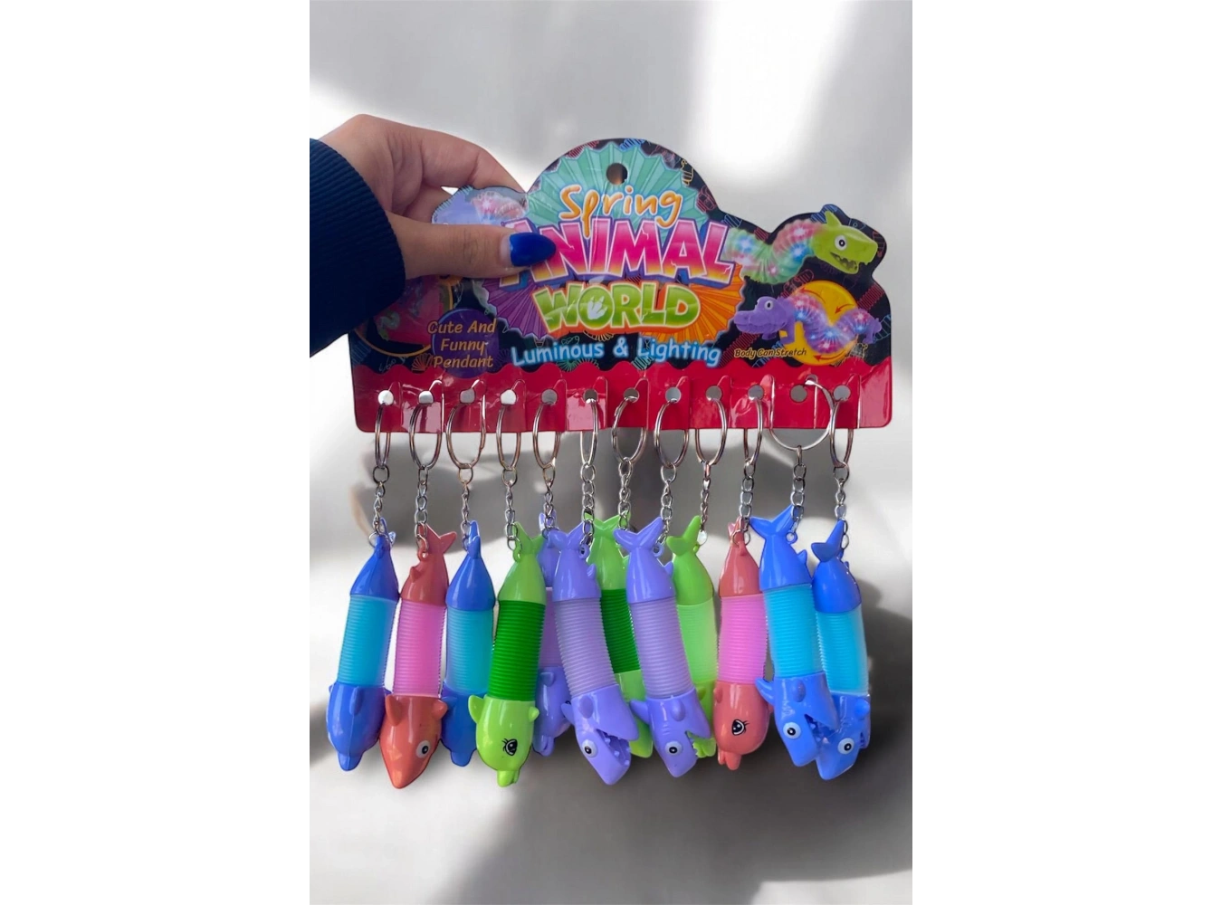 12li Karışık Renk Balık Figürlü Anahtarlık Set