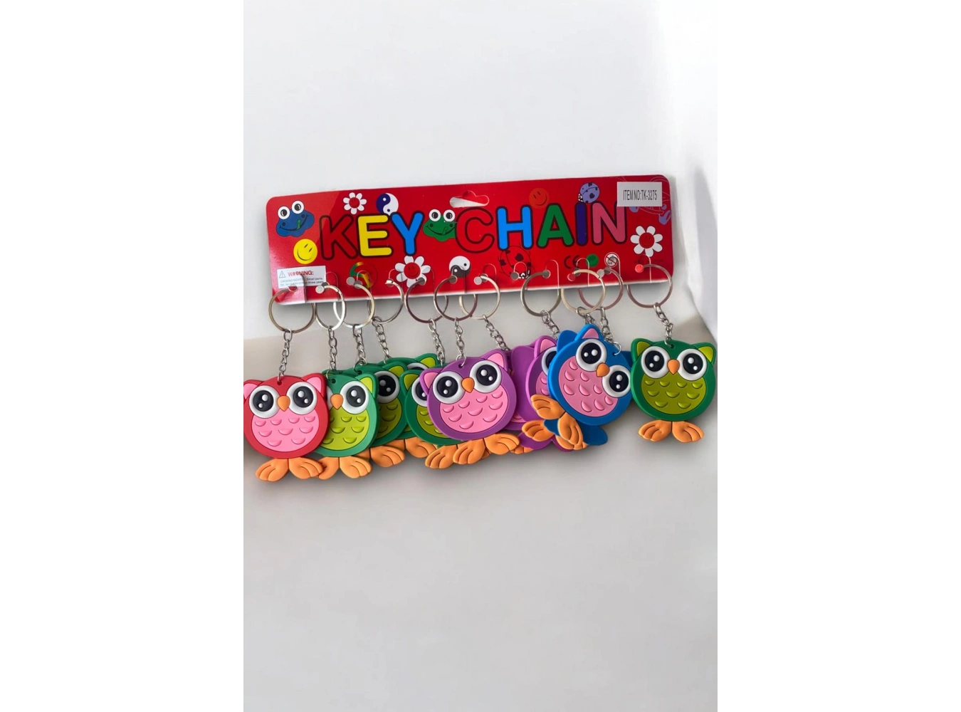 12li Karışık Renk Baykuş Figürlü Anahtarlık Set