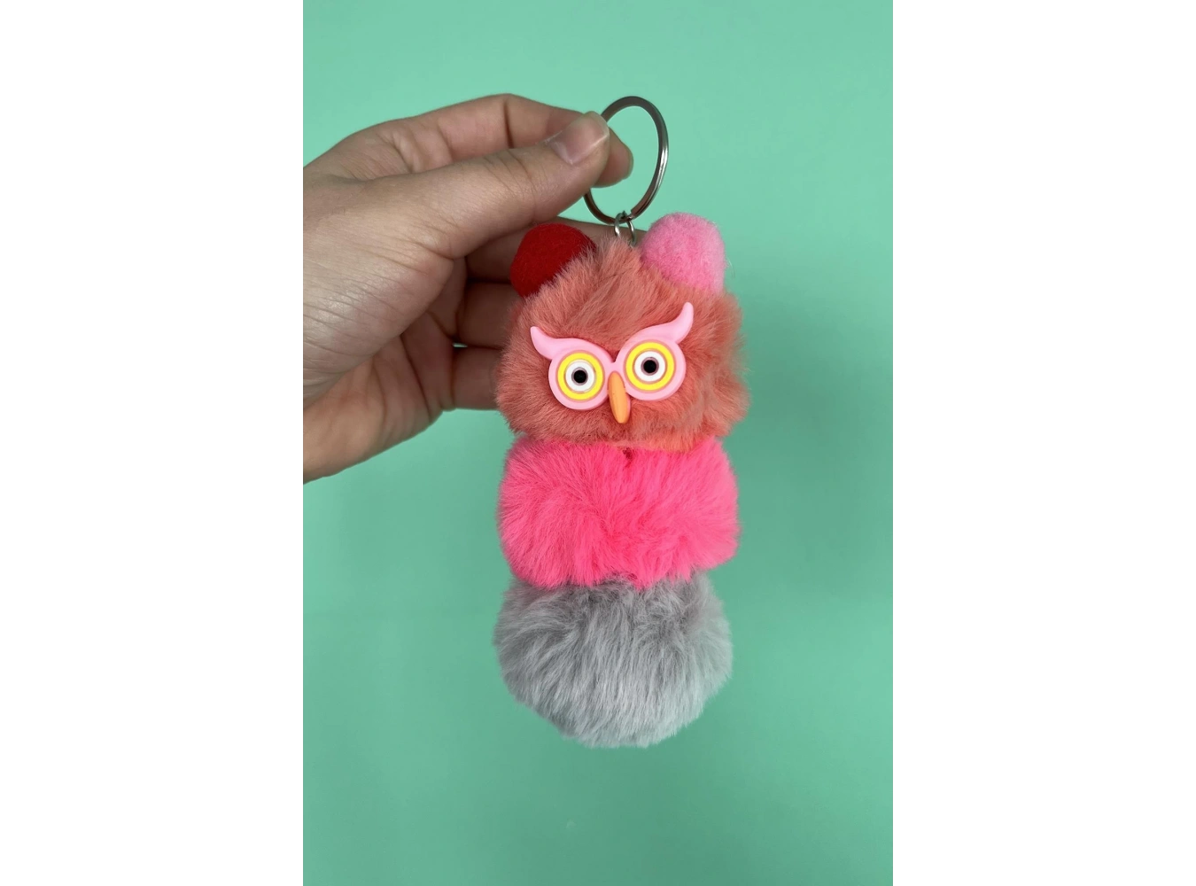 12li Karışık Renk Baykuş Figürlü Anahtarlık Set