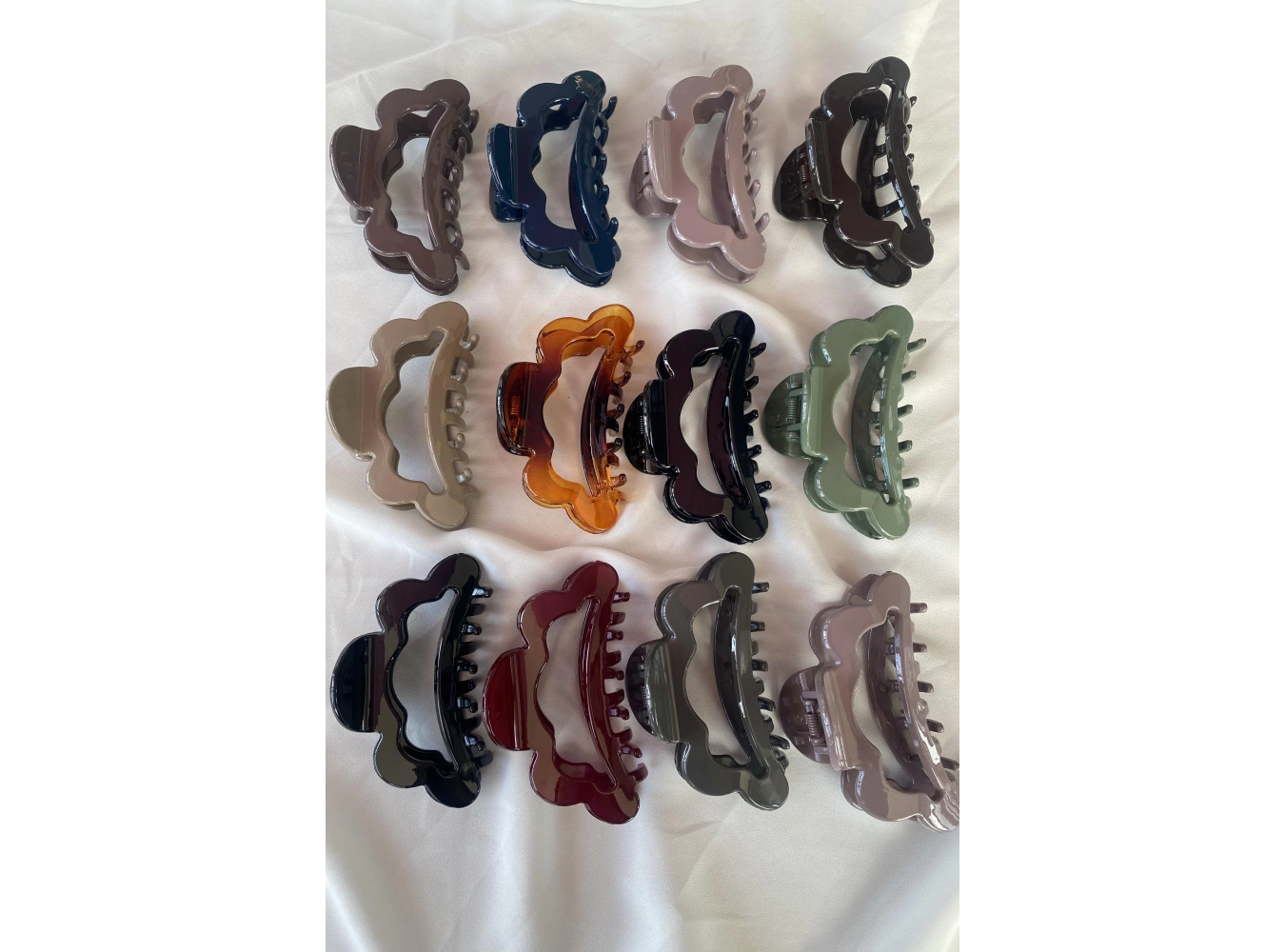 12li Karışık Renk Bulut Figürlü Mandal Toka Set