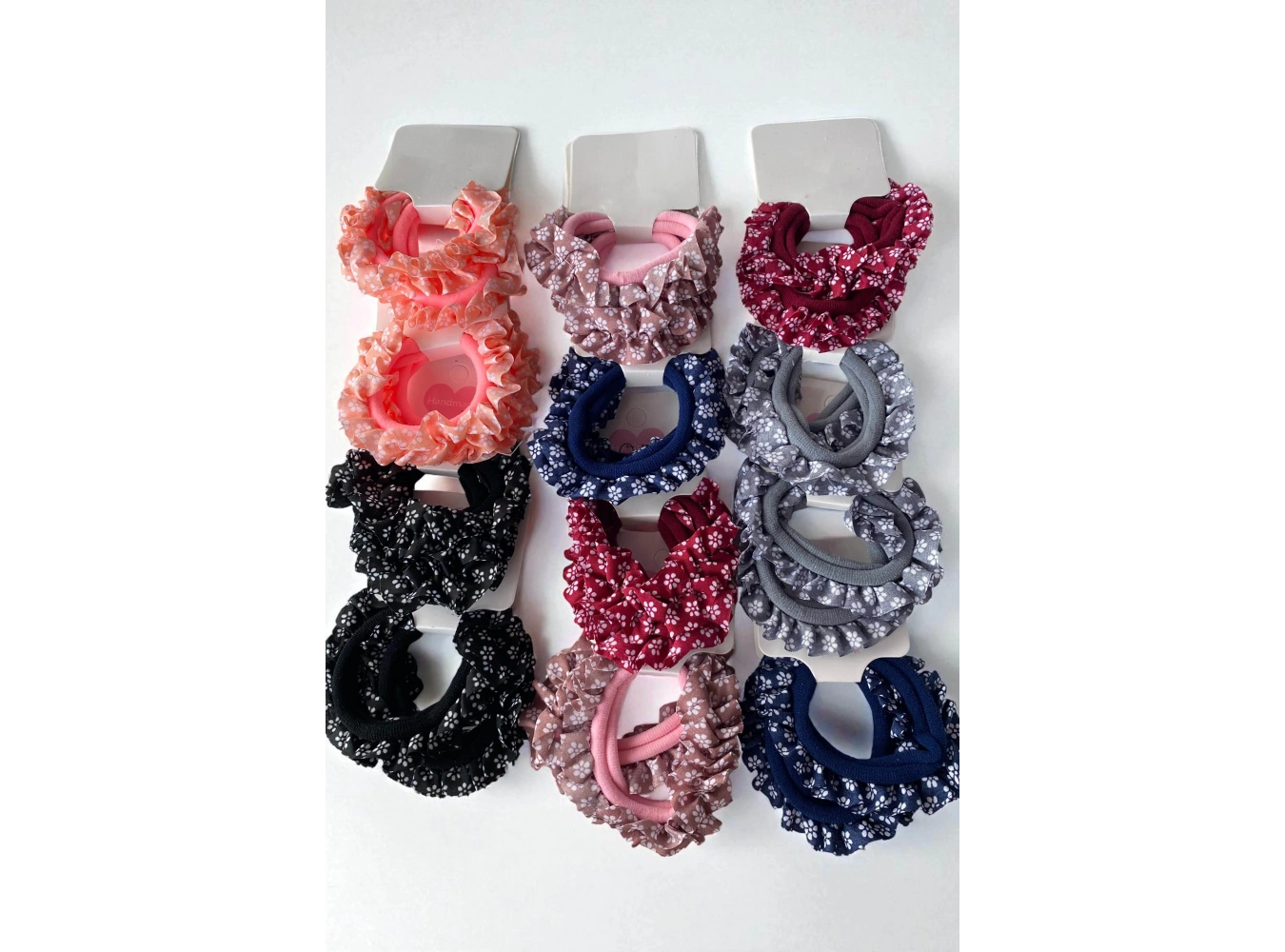 12li Karışık Renk Çiçek Figürlü Simit Toka Set